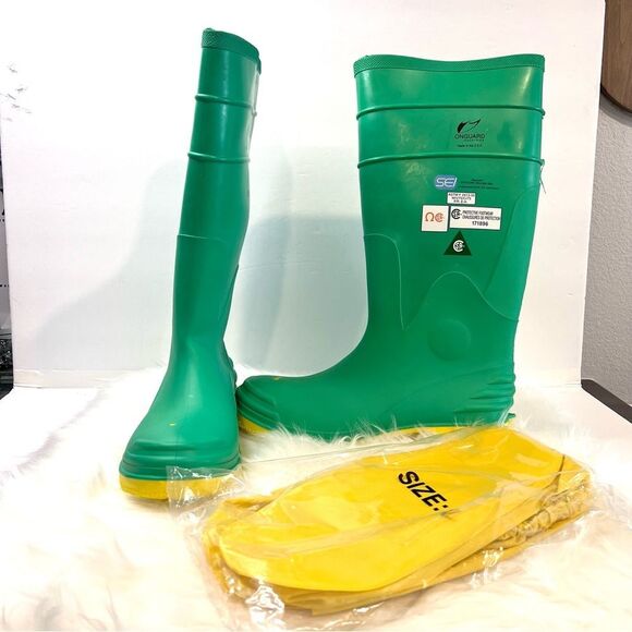 Men\'s Onguard  Hazmax Green 16” PVC Knee Boots Steel Toe Mens Size 8 main image 6